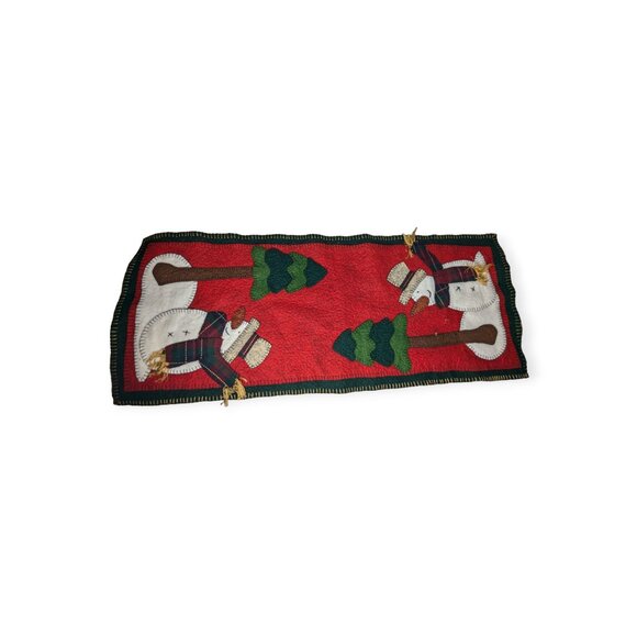 Christmas/Winter Snowman Felt Table Runner 33" x 13" - Picture 3 of 10